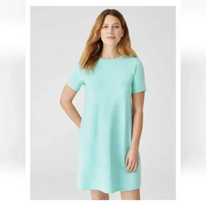 EILEEN FISHER TRACEABLE Tee Shirt Dress Organic Cotton Crewneck
